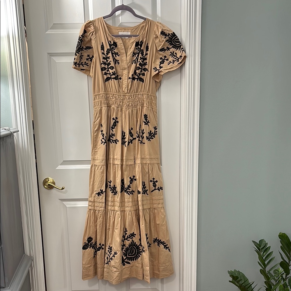 Anthropologie The SOMERSET Tan and Black Maxi Dress